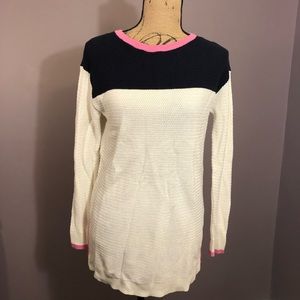 Talbots Knit Sweater Long Sleeve Cream Navy MP